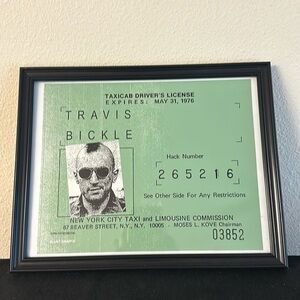 MATT DYE - "TAXI DRIVER" PRINT(Framed)